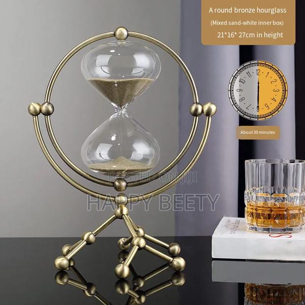 Elegant Metal Frame 30mins Timer Hourglass - thumbnail 2