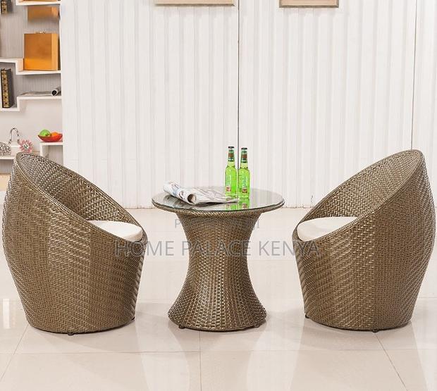 Balcony Set: Rattan Outdoor Furniture Set ,Table and 2 Chairs