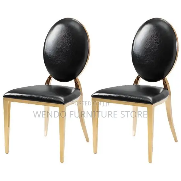 Dining Chairs; Modern Padded Golden Soft Dining Chairs