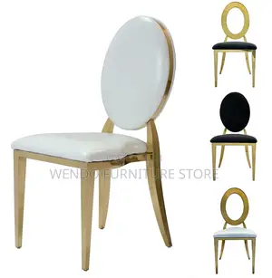 Dining Chairs; Modern Padded Golden Soft Dining Chairs