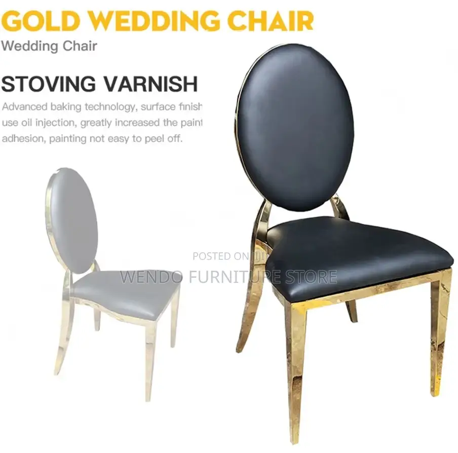 Dining Chairs; Modern Padded Golden Soft Dining Chairs