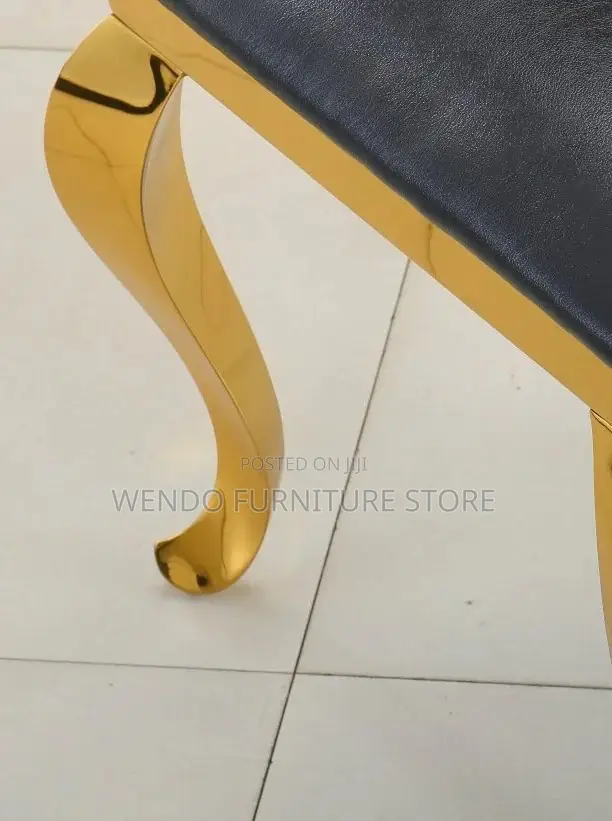 Dining Chairs; Modern Padded Golden Soft Dining Chairs