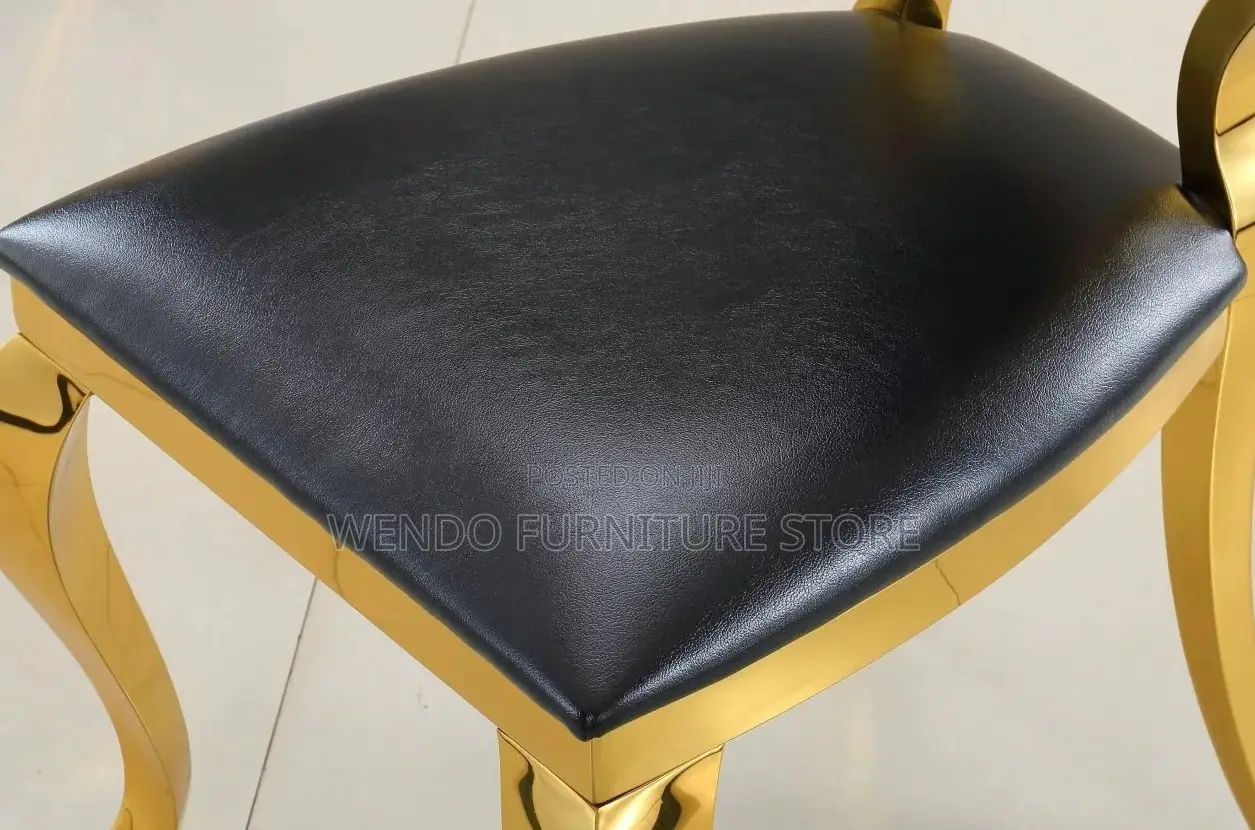 Dining Chairs; Modern Padded Golden Soft Dining Chairs
