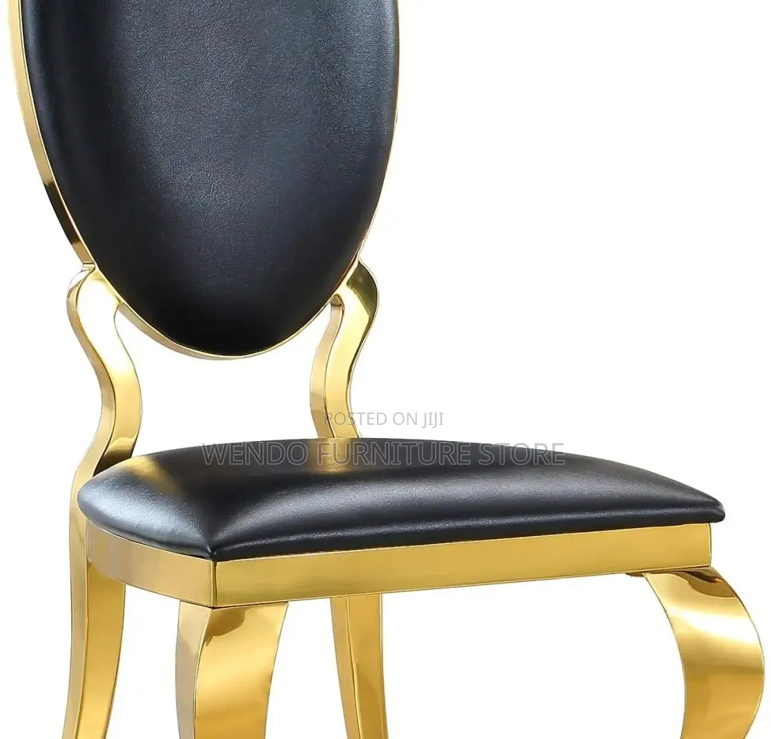 Dining Chairs; Modern Padded Golden Soft Dining Chairs