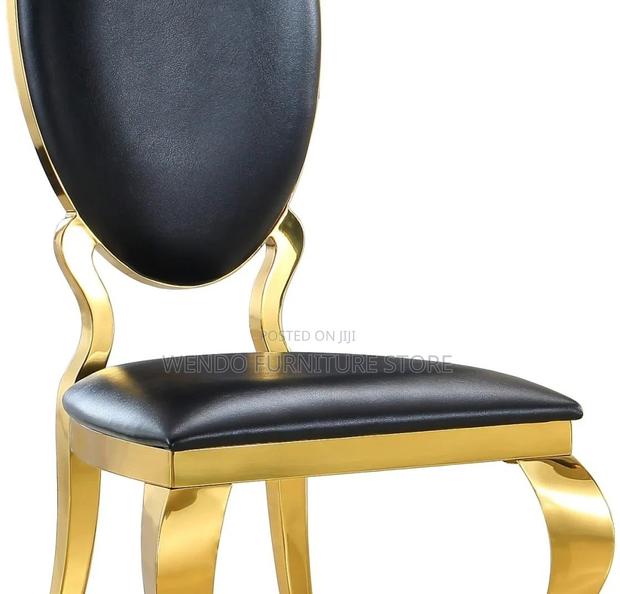 Dining Chairs; Modern Padded Golden Soft Dining Chairs - thumbnail 10