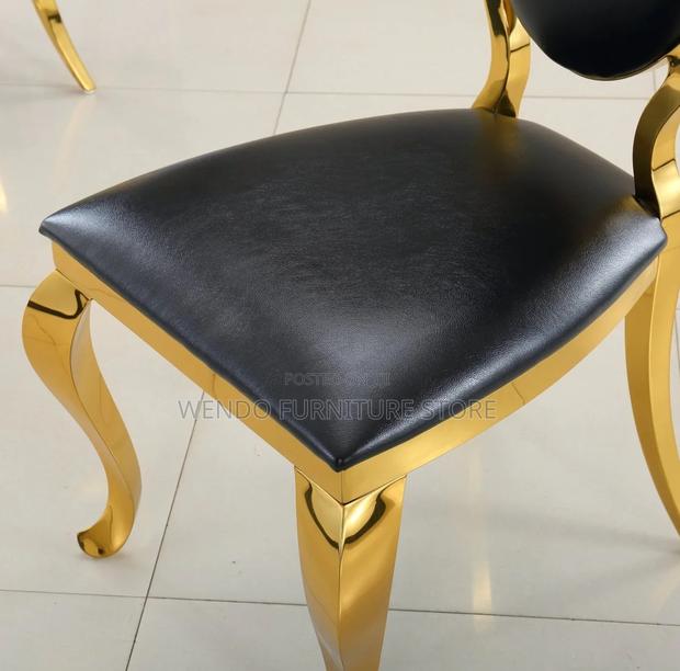 Dining Chairs; Modern Padded Golden Soft Dining Chairs - thumbnail 11