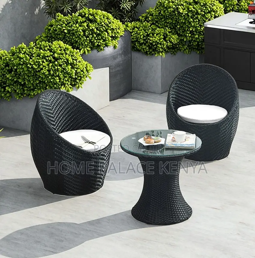 Balcony Set: Rattan Outdoor Furniture Set ,Table and 2 Chairs