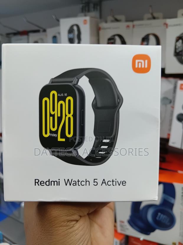 This Is a Xiaomi Redmi Watch 5 Active Smartwatch in Black.
