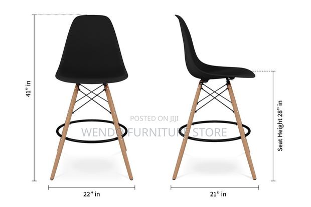 Home Chairs; Plastic Home Eames Counter Reception Barstools - thumbnail 3
