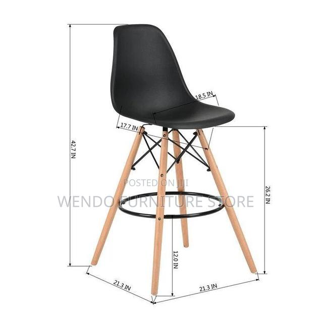 Home Chairs; Plastic Home Eames Counter Reception Barstools - thumbnail 4