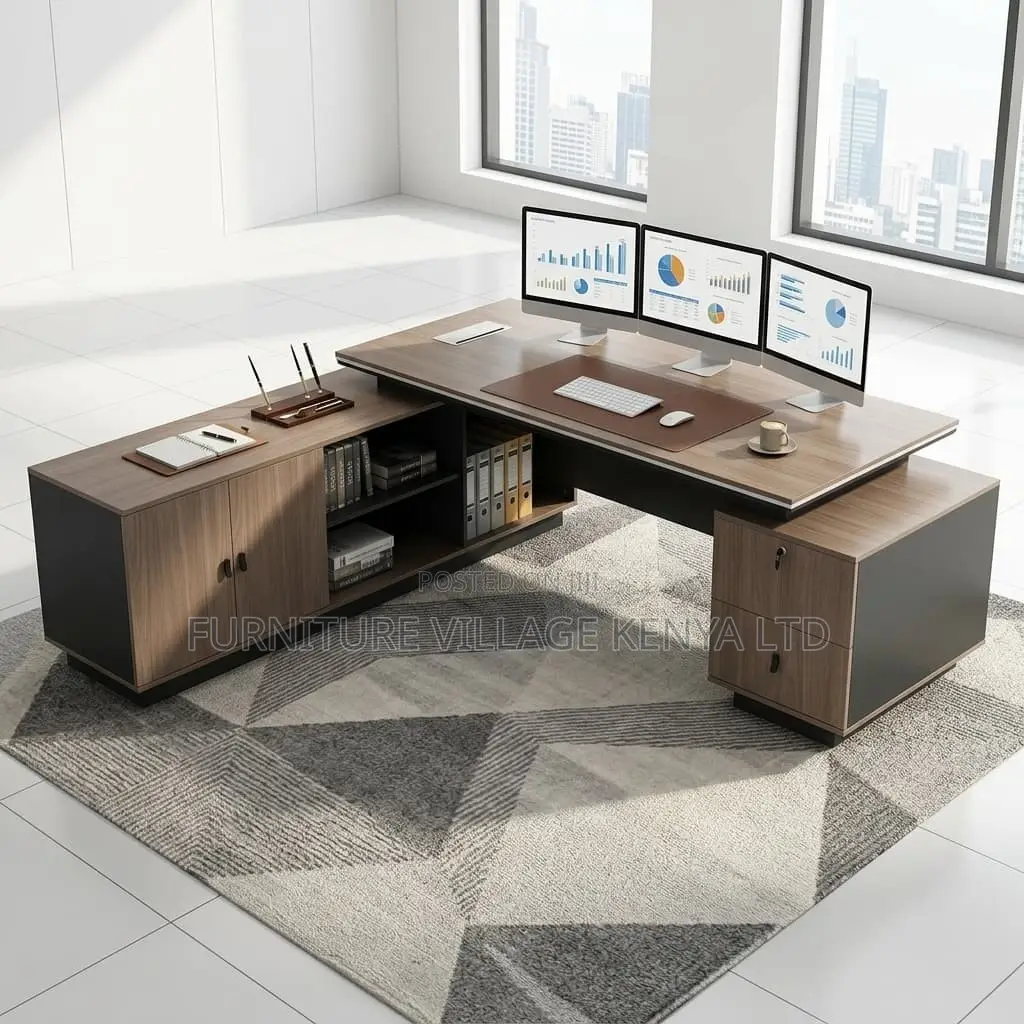 240cm L-Shaped Directors Table.