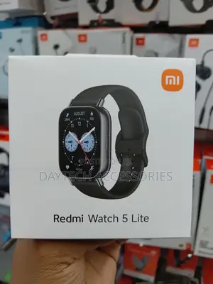 This Is a Xiaomi Redmi Watch 5 Lite Smart Watch With a Black Band.