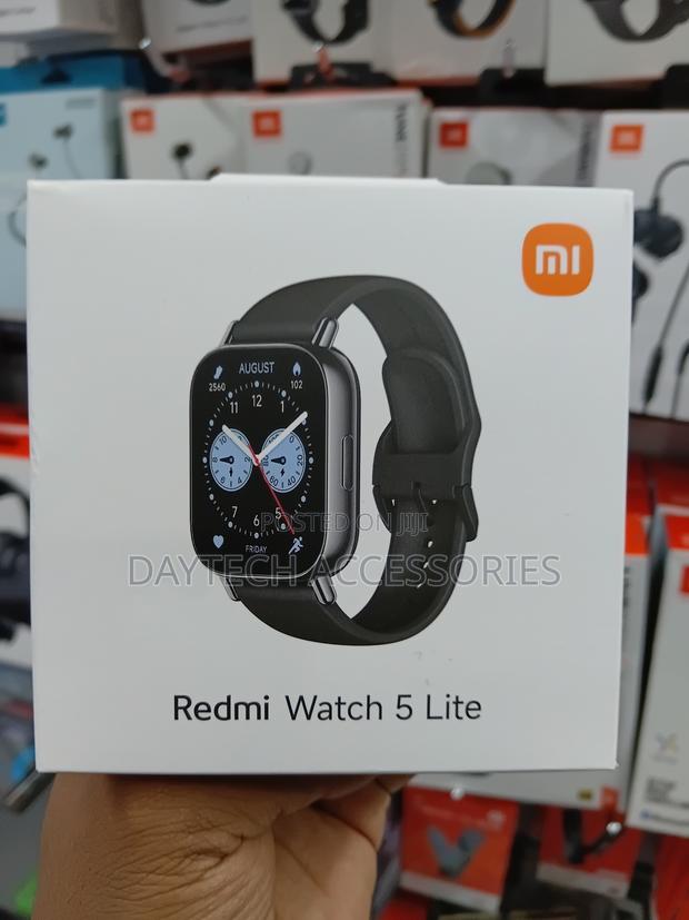 This Is a Xiaomi Redmi Watch 5 Lite Smart Watch With a Black Band. - thumbnail 2
