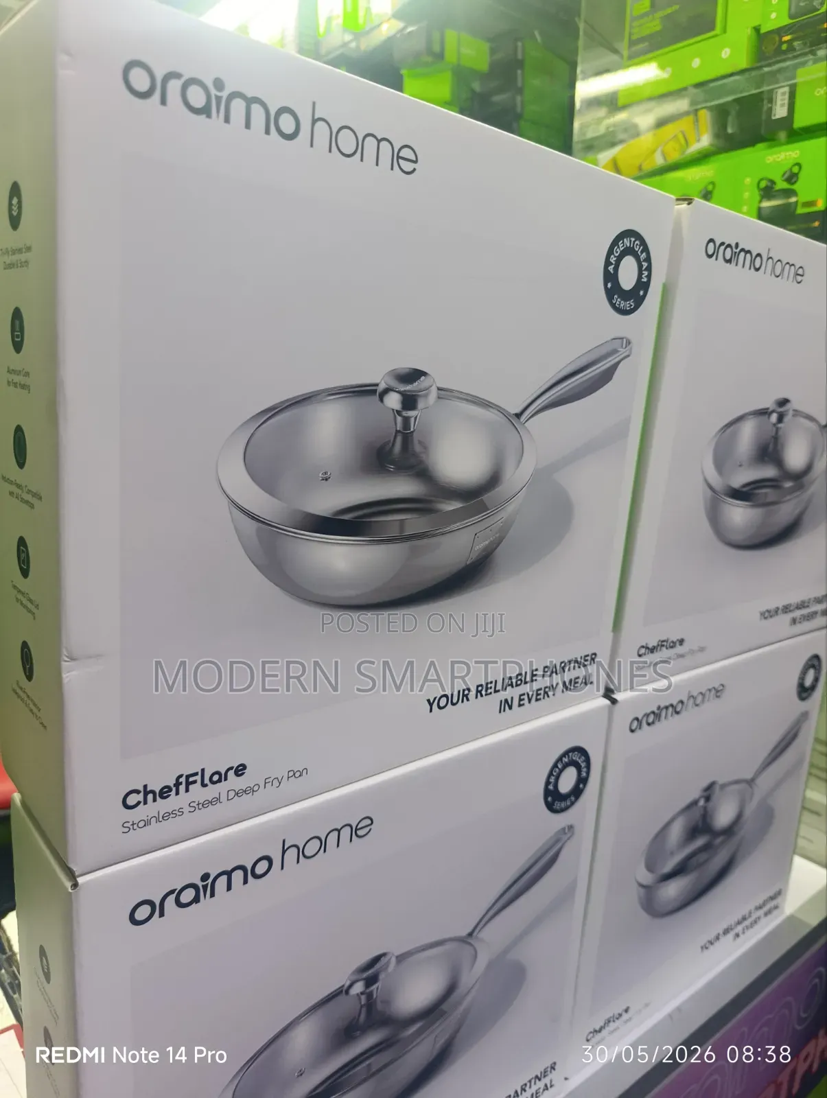 Oraimo Chefflare Durable Premium Stainless Steel Deep Fry Pan