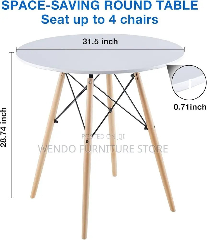 Home Tables; Round Imported Eames Dining Tables