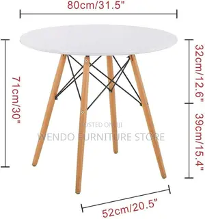 Home Tables; Round Imported Eames Dining Tables