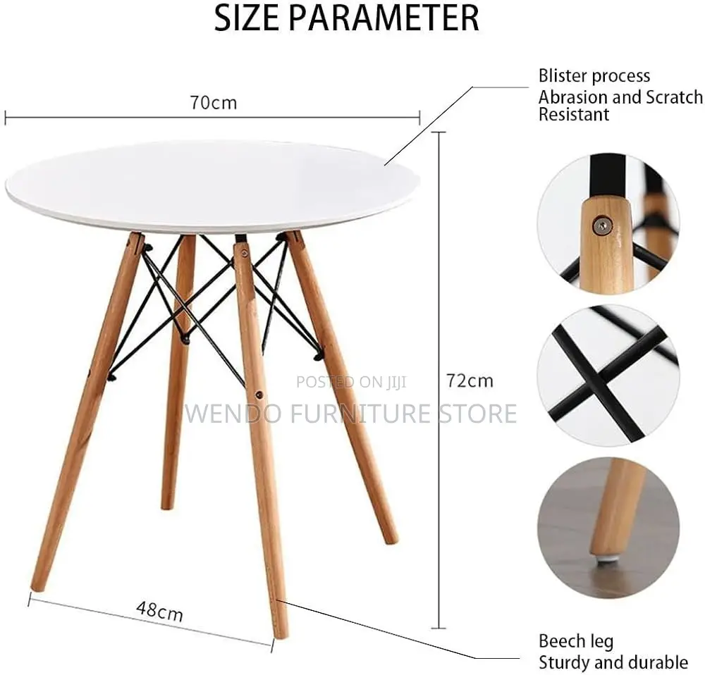 Home Tables; Round Imported Eames Dining Tables