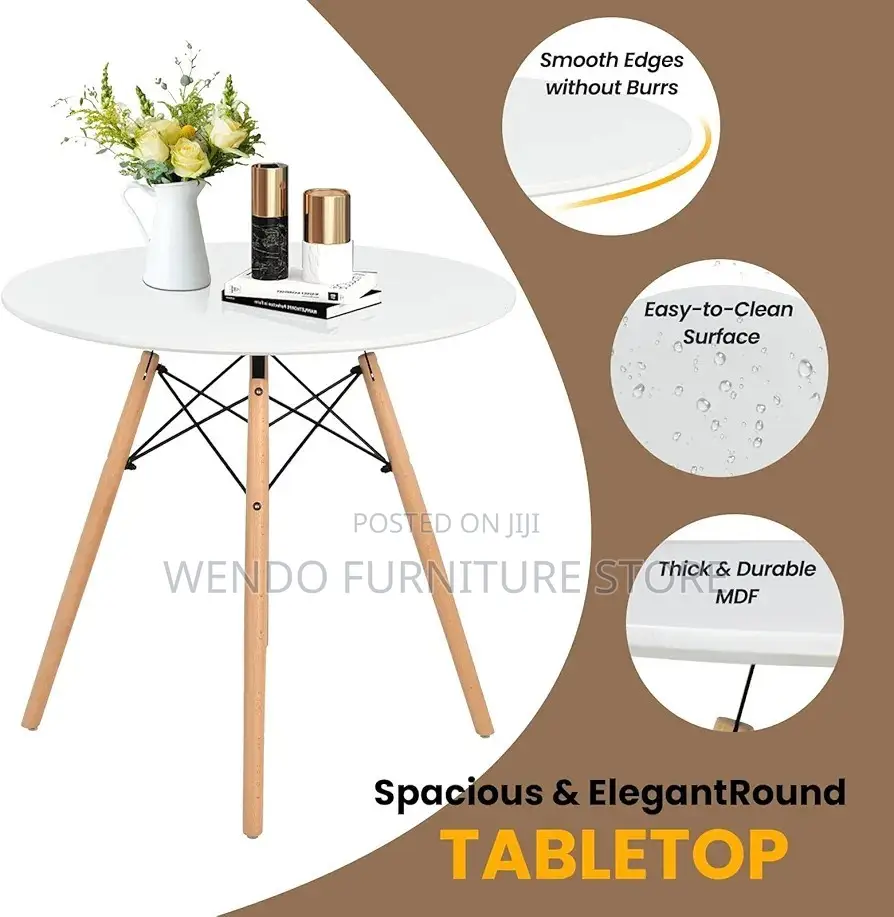 Home Tables; Round Imported Eames Dining Tables