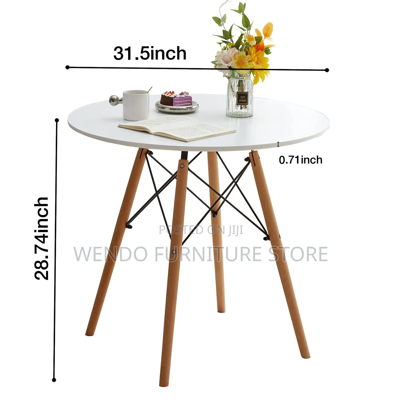 Home Tables; Round Imported Eames Dining Tables