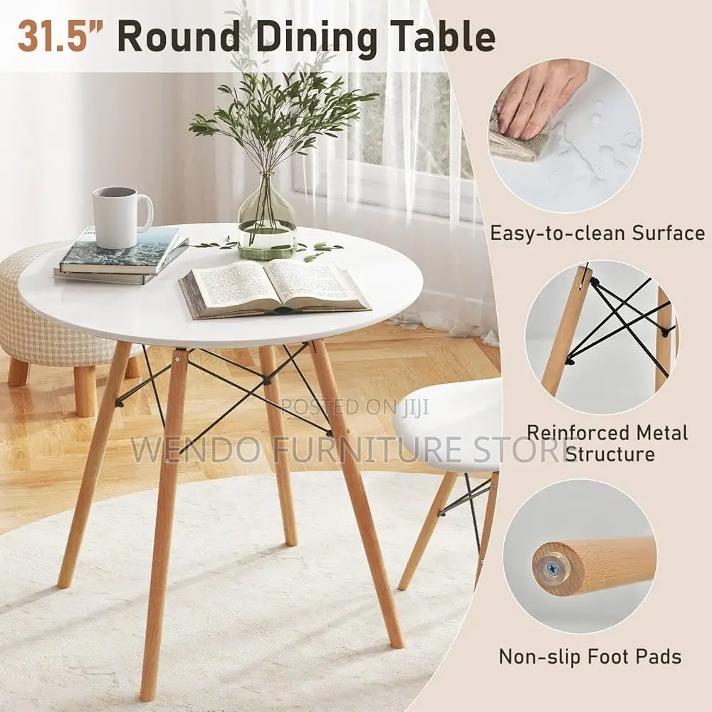 Home Tables; Round Imported Eames Dining Tables