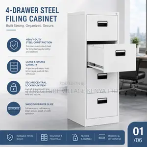 Four Drawer Filing Cabinet.