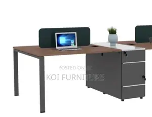 Office Workstation; Two Users Wooden Office Workstation Working Desks