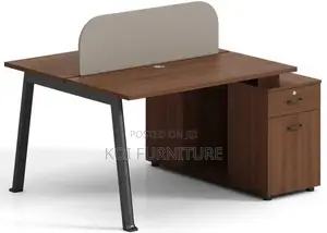 Office Workstation; Two Users Wooden Office Workstation Working Desks
