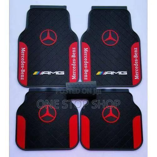 Branded Mercedes Mats With a Sporty Red Border - main view
