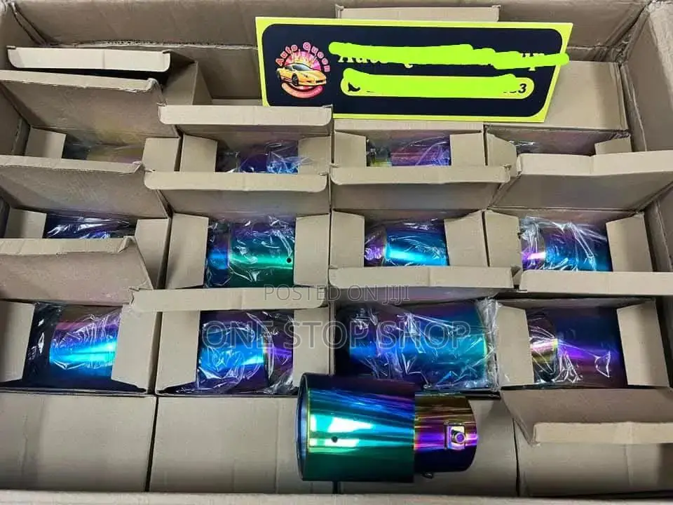 Burnt Multicolored Heat Treated Finish Titanium Exhaust Tip