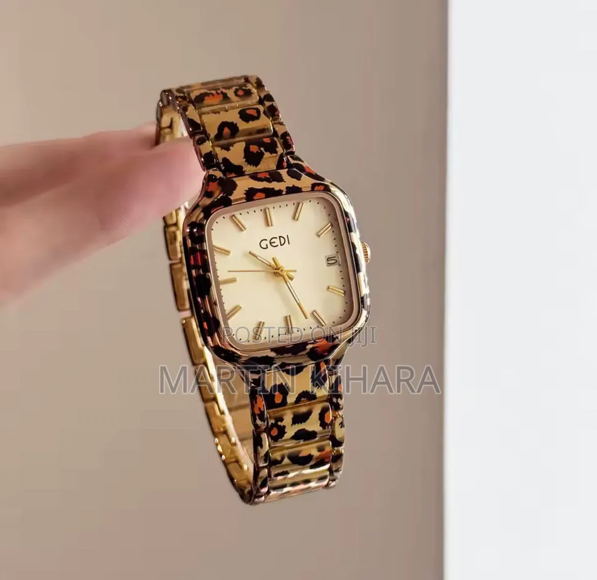 Gedi Ladies Watch-Animal Print Design