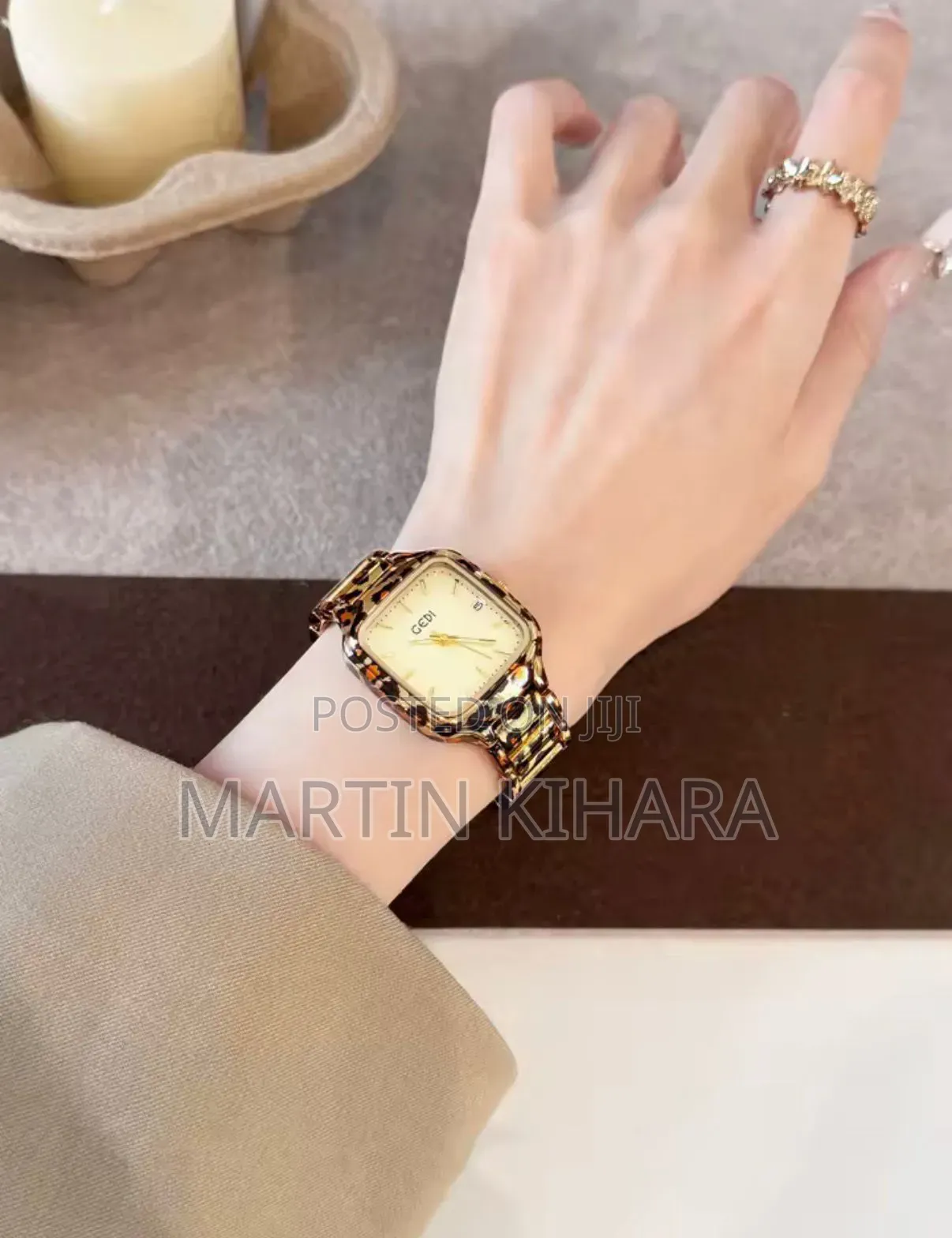 Gedi Ladies Watch-Animal Print Design