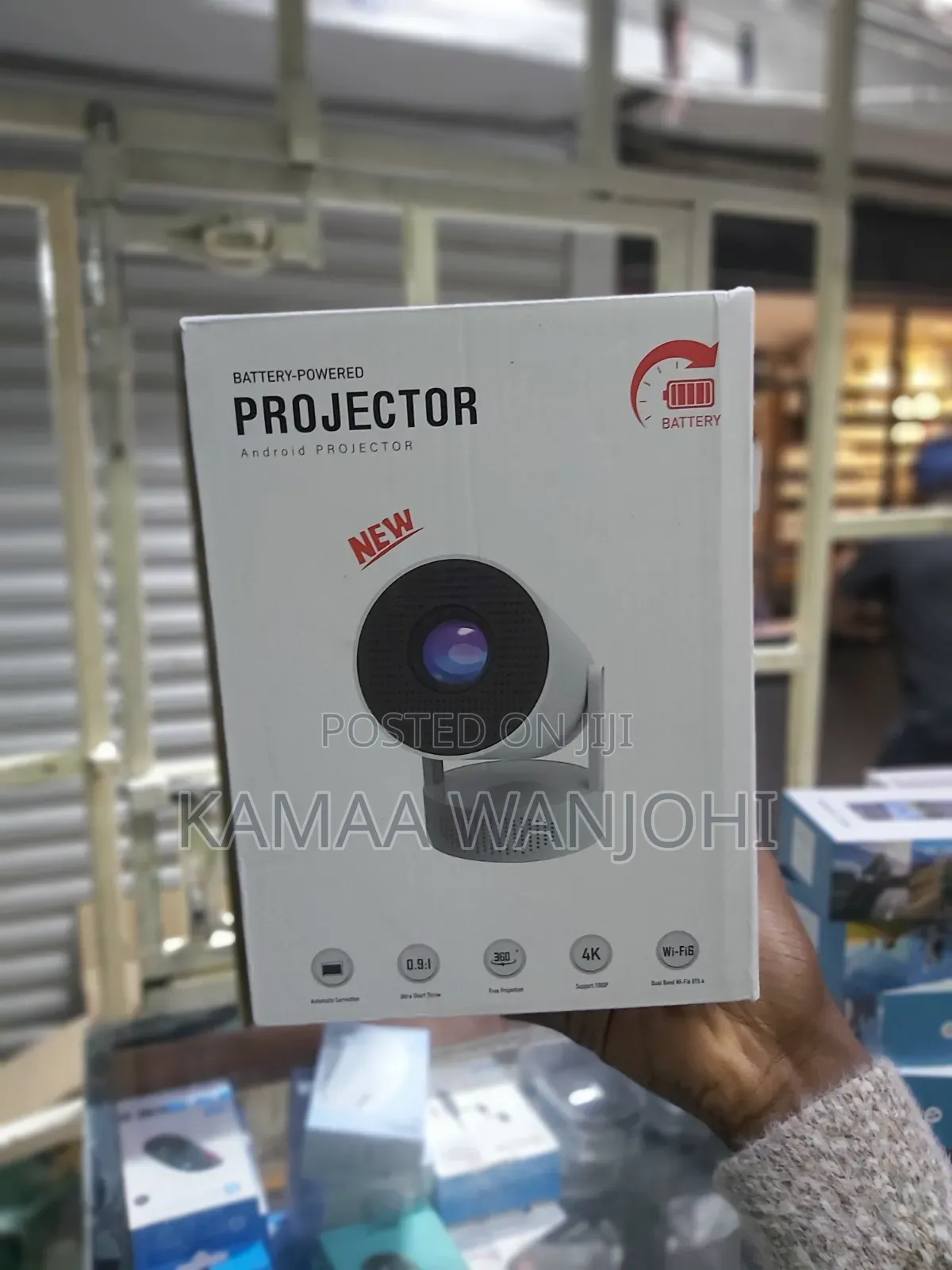 Portable Rechargeable Android Projector