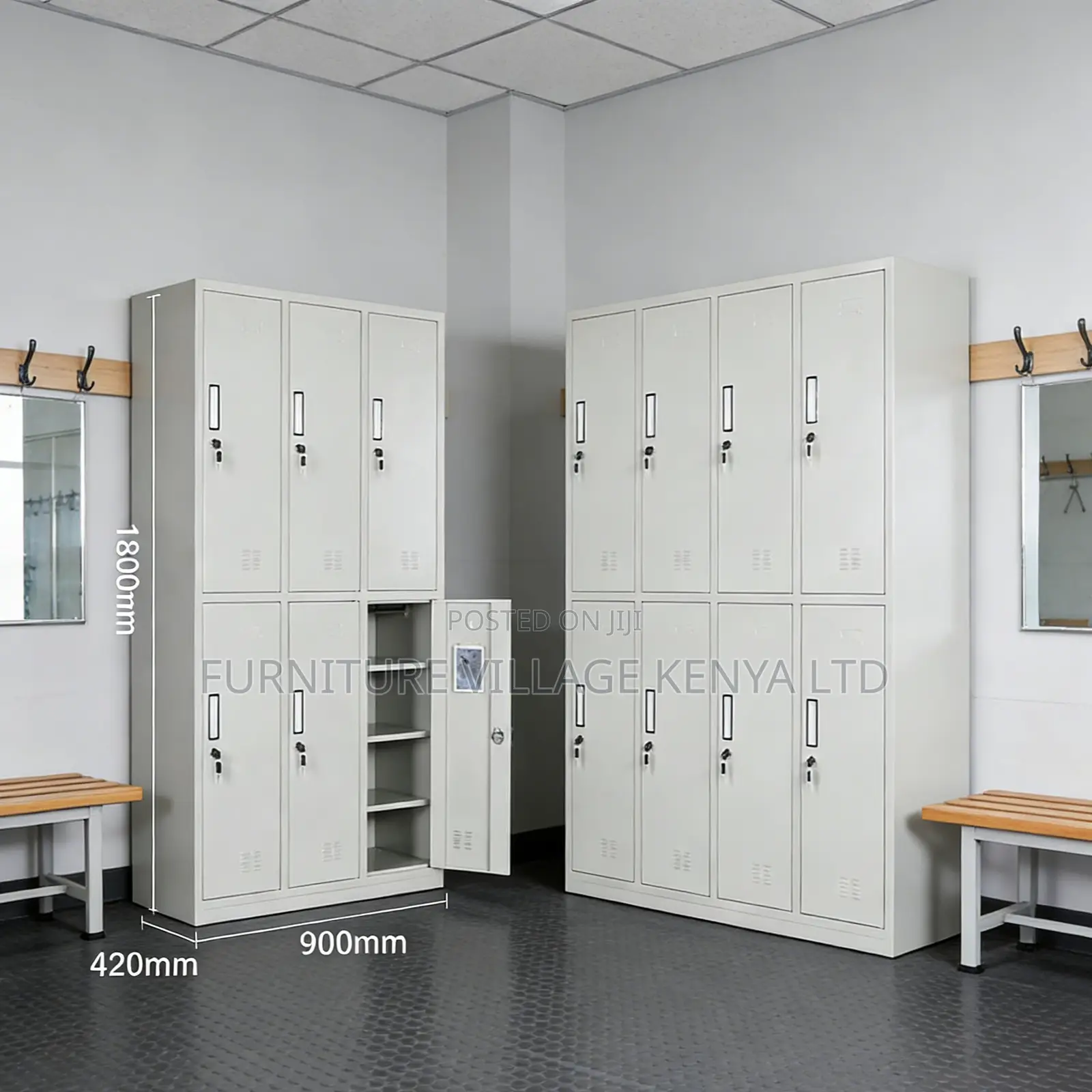 6-Locker Metallic Cabinet.