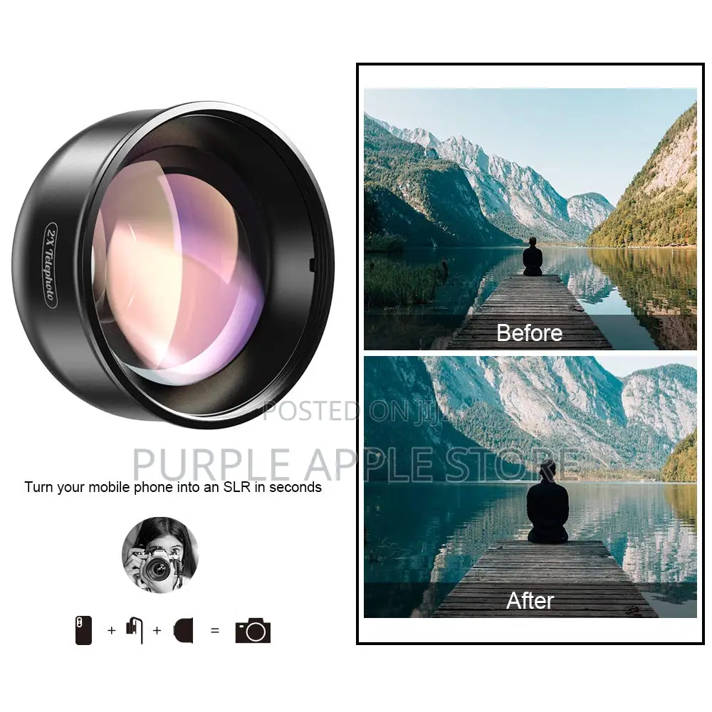 Apexel 2x Telephoto Lens for Smartphone