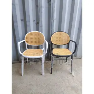 Dining Chair : Modern Stackable Rattan Plastic Chairs