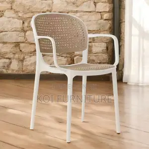 Dining Chair : Modern Stackable Rattan Plastic Chairs