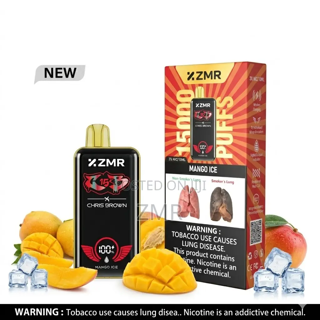 ZMR 15000puffs Mango Royale Chargable E-Cigarette Smart Battery