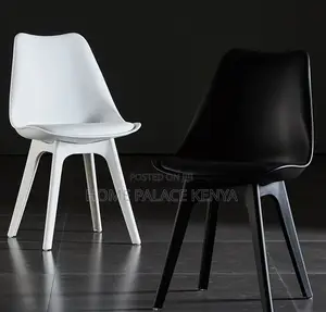 Household Chair: Durable Plastic Shell Dining Chair With Padded Seat