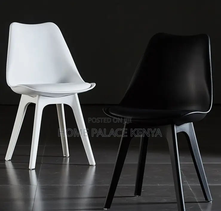 Household Chair: Durable Plastic Shell Dining Chair With Padded Seat