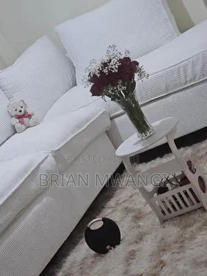 L Shaped 5 Seater - White