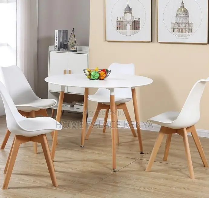 Household Chair: Durable Plastic Shell Dining Chair With Padded Seat