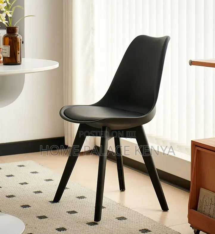 Household Chair: Durable Plastic Shell Dining Chair With Padded Seat
