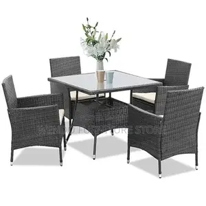 Dining Set; Four Seaters Rattan Berkelry Outdoor Set