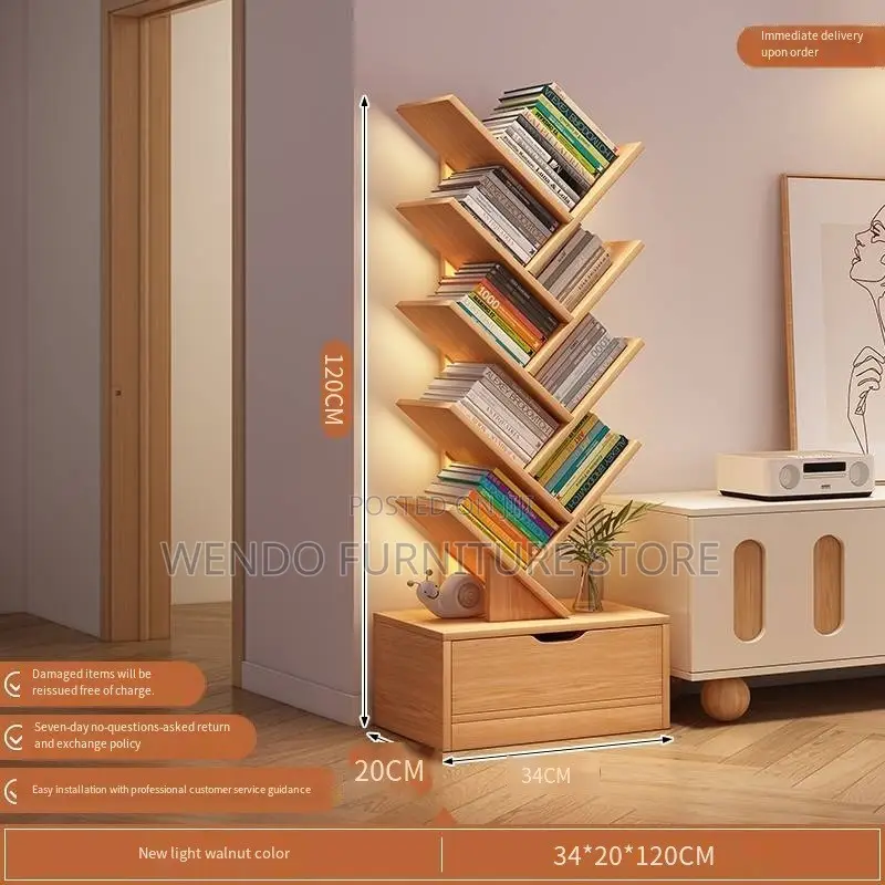 Storage Units; Wooden Tree Design Bookshelf