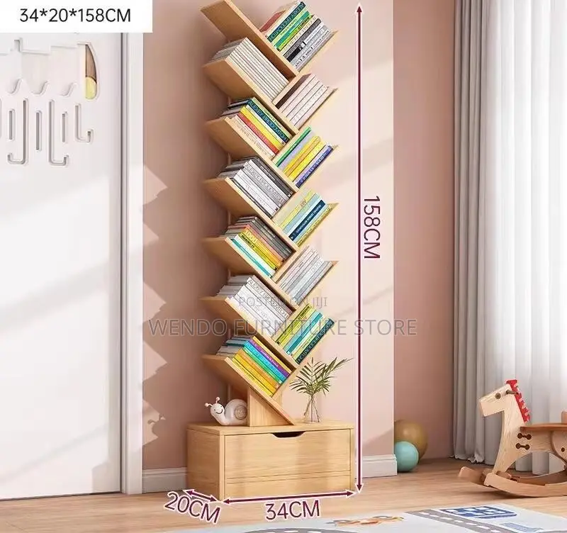 Storage Units; Wooden Tree Design Bookshelf