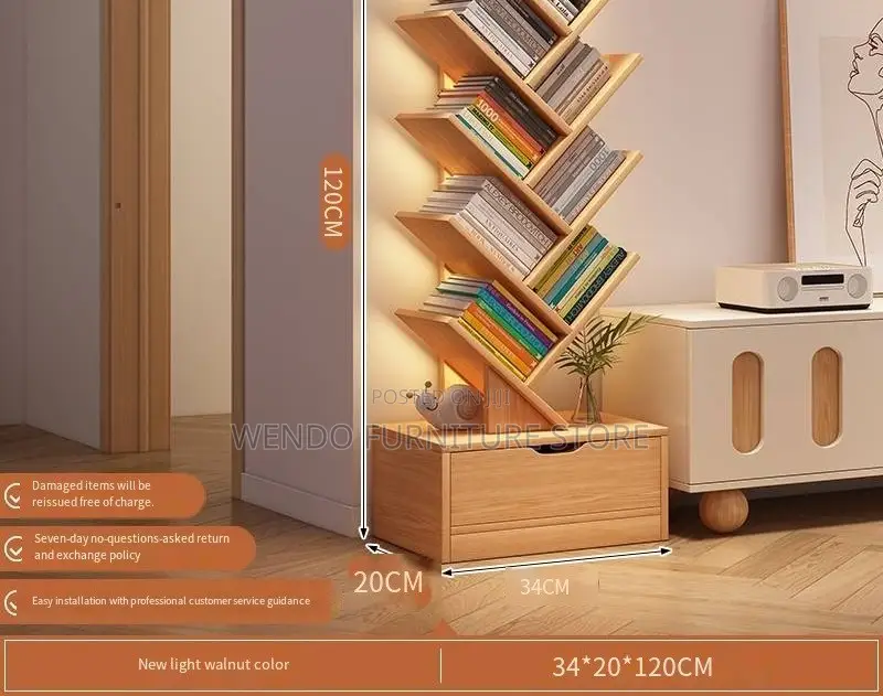 Storage Units; Wooden Tree Design Bookshelf