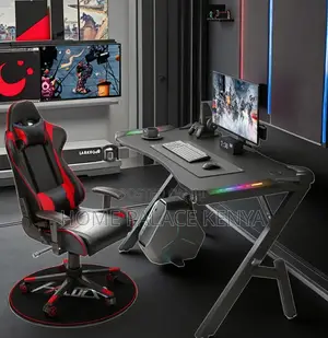 Gaming Set: Modern Led RGB Gaming Desk and Chair Set