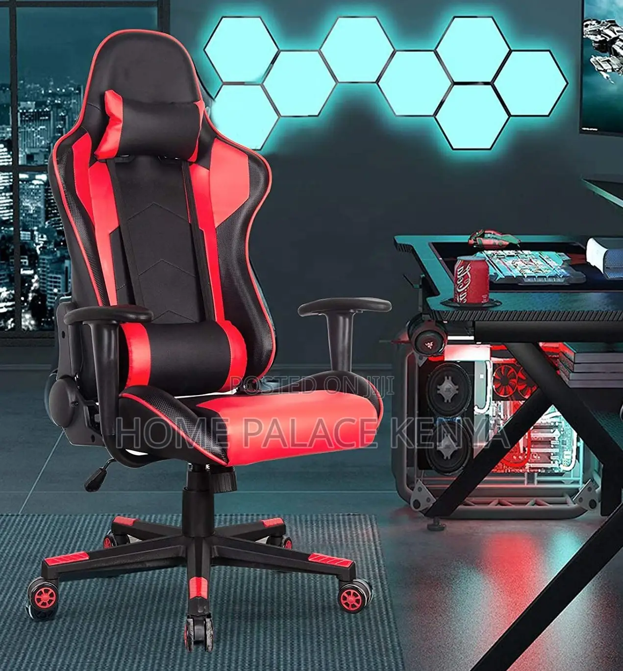 Gaming Set: Modern Led RGB Gaming Desk and Chair Set