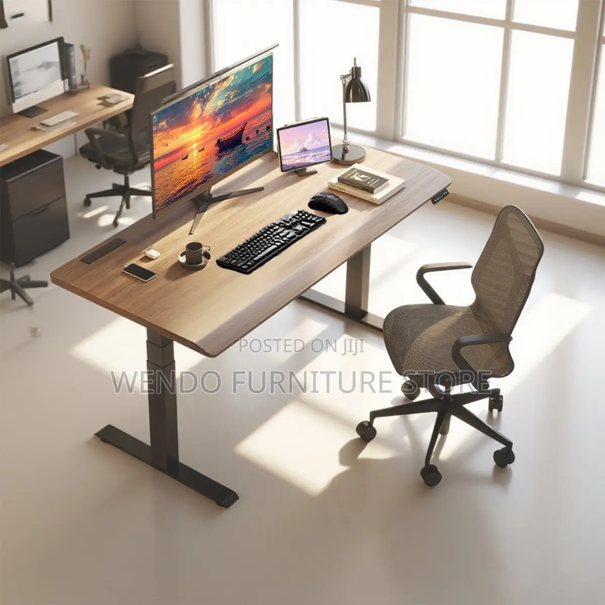 Office Desk; 1.2 Meters Electric Desk With Lift System