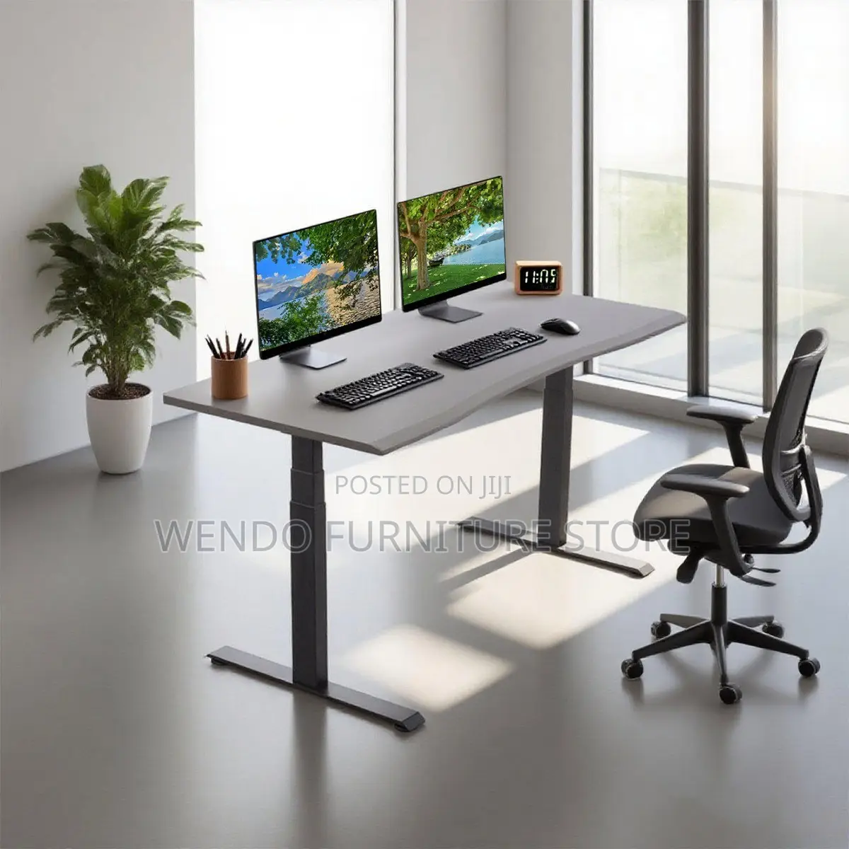 Office Desk; 1.2 Meters Electric Desk With Lift System